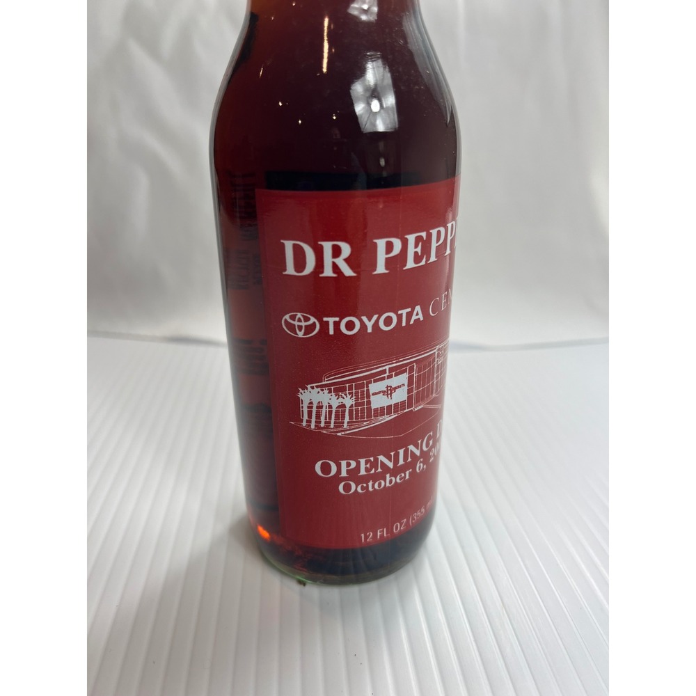 Dr Pepper Toyota Center Houston Opening Day Commemorative Bottle Oct 6 2003 12oz - Picture 2 of 4